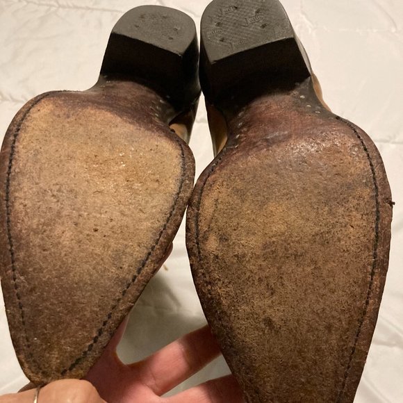 Vintage Justin Brown Oiled Leather Cowboy Boots L4935 - Women’s Size 7C - Picture 5 of 10